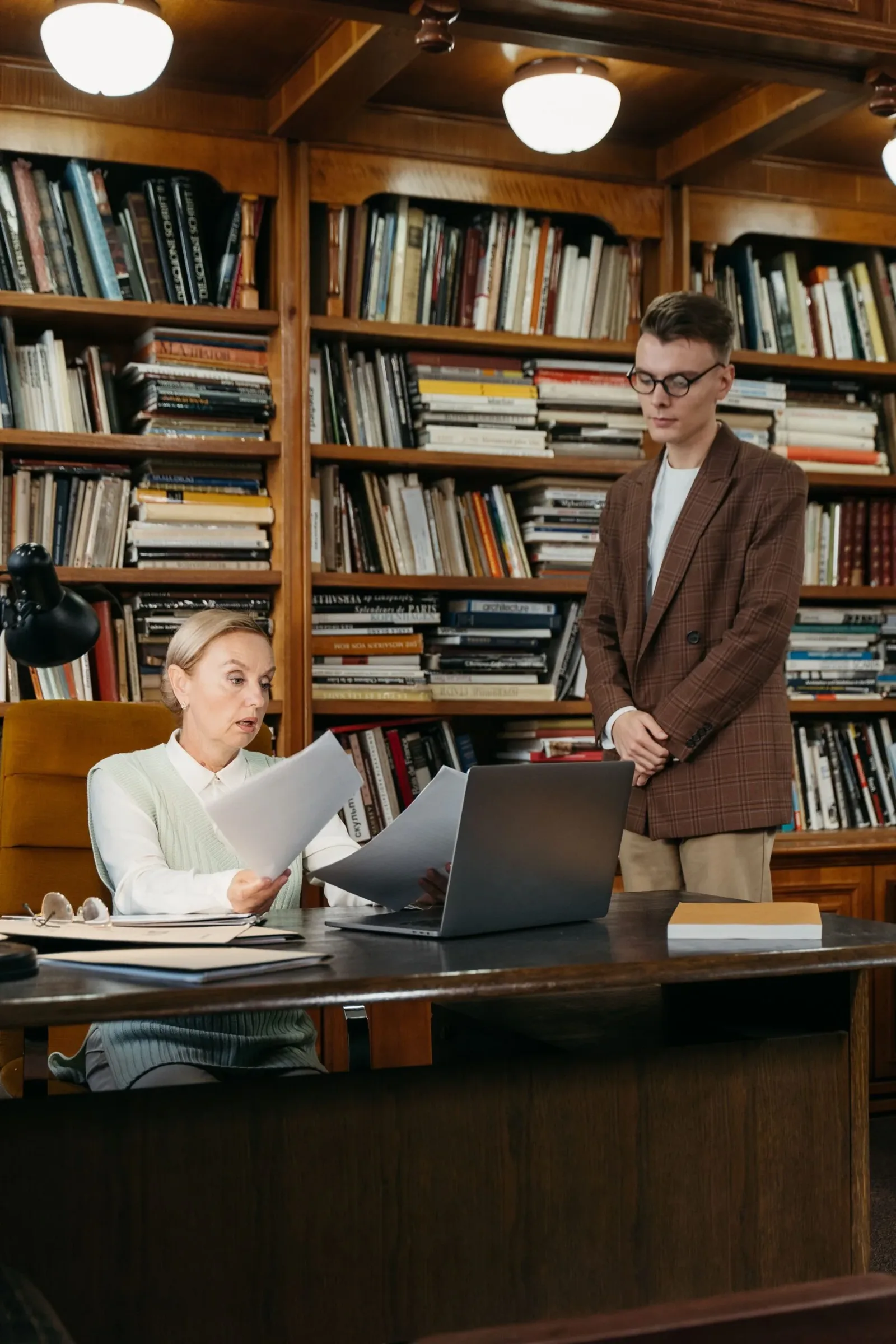 Education counsellor guiding a student through study abroad planning
