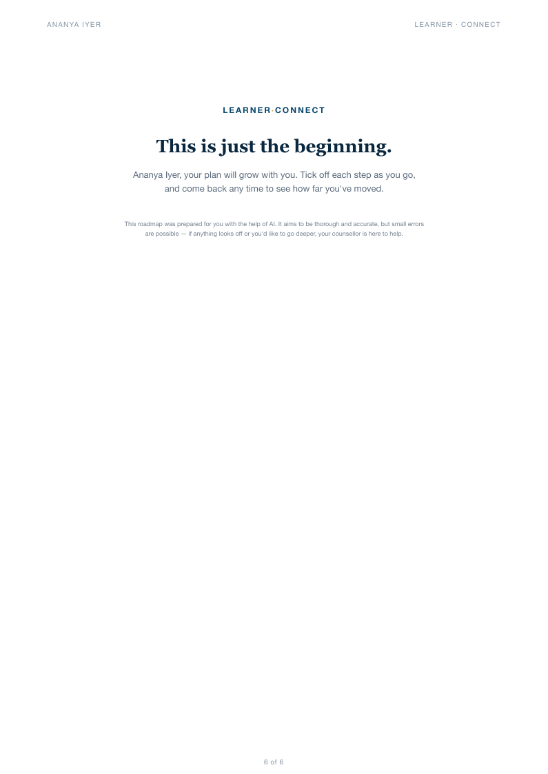 Page 6 of the sample roadmap PDF